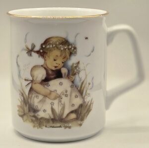 M.J.Hummel Maiglockchen "Lily Of The Valley" Coffee Mug W/ Gold Rim Germany NEW
